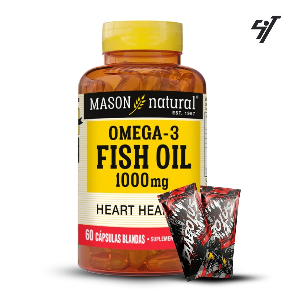 OMEGA 3 MASON FISH OIL 1000 MG 60 SOFTGELS - 1
