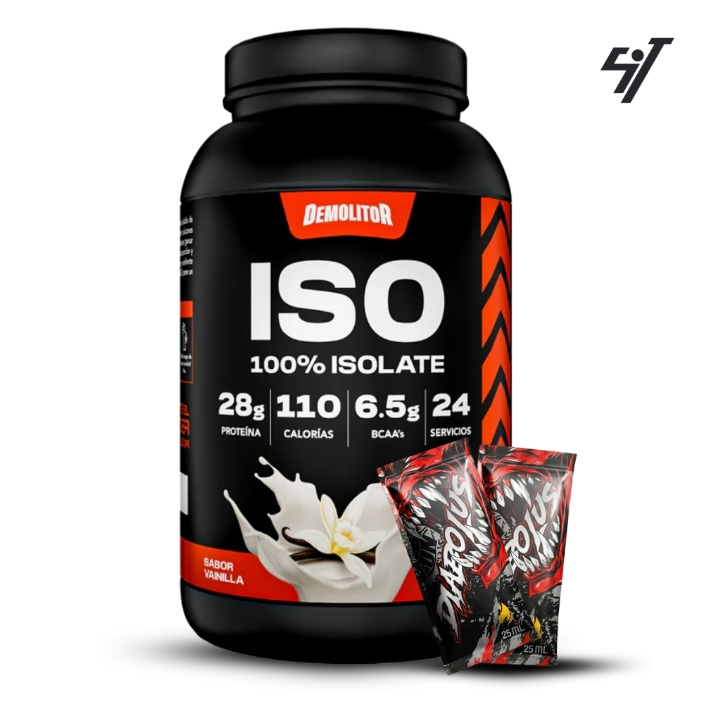 PROTEÍNA ISO 100% WHEY DEMOLITOR 1.76LB VAINILLA - 1