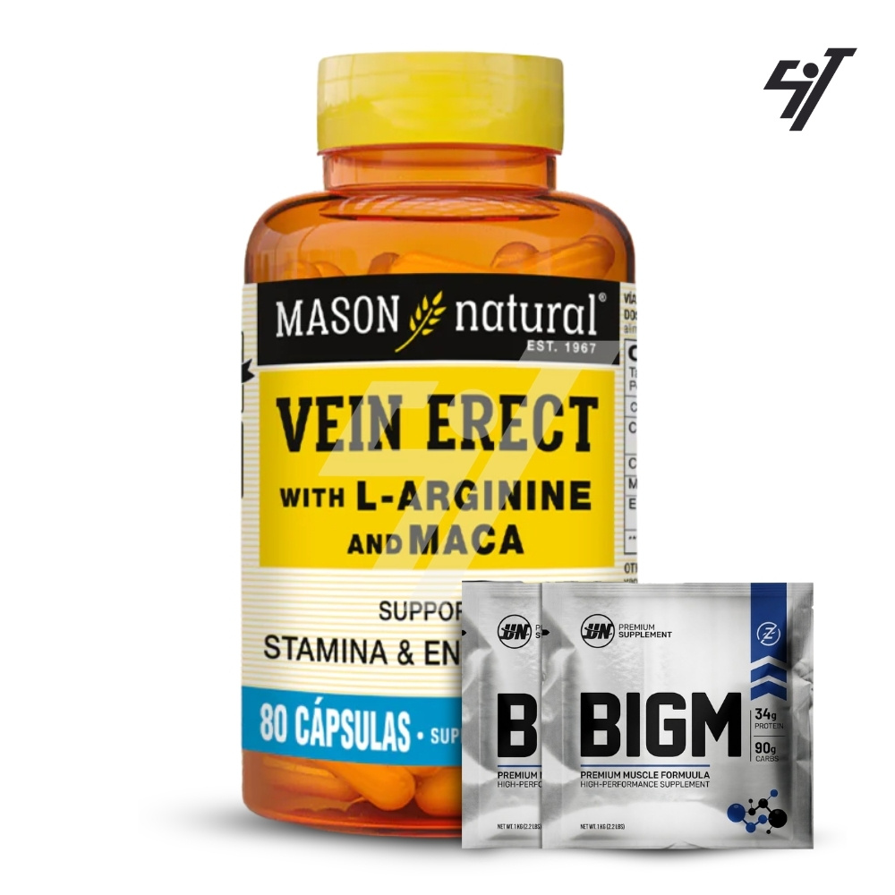 VITAMINA MASON VEIN ERECT WITH L-ARGININE AND MACA (80 CAP) - 1