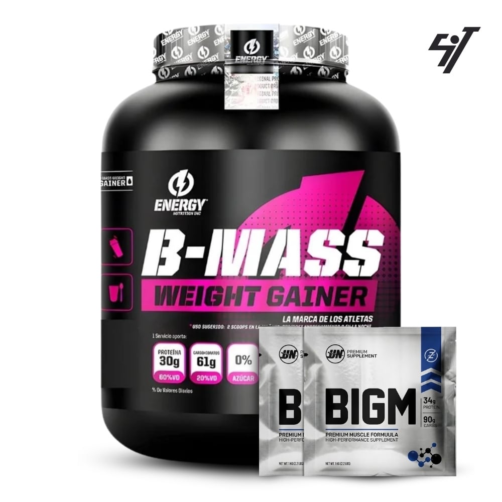 GANADOR DE PESO ENERGY NUTRITION B-MASS 2.4KG VAINILLA - 1