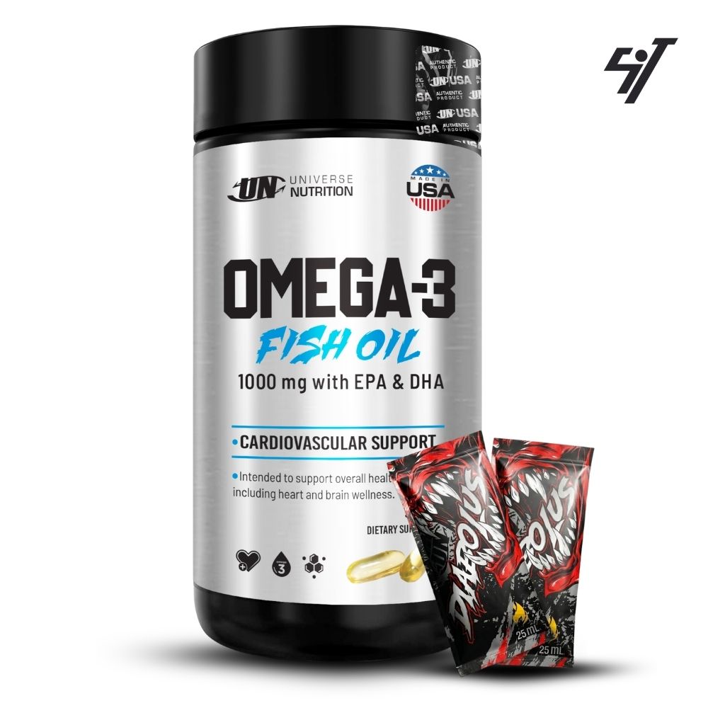 OMEGA 3 FISH OIL UNIVERSE NUTRITION 60 SOFTGELS - 1