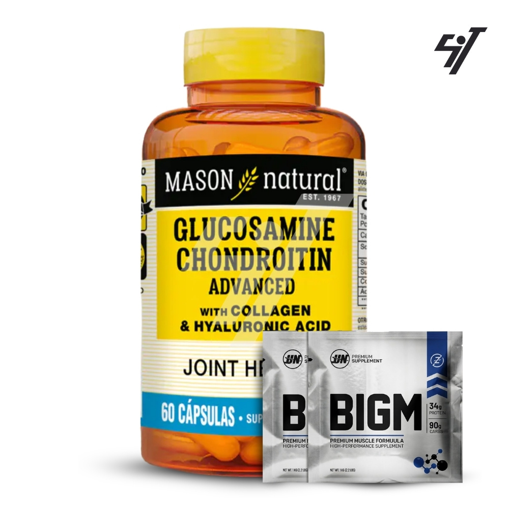 GLUCOSAMINE CHONDROITIN COLLAGEN Y HYALURONIC ACID (60 CAP) - 1