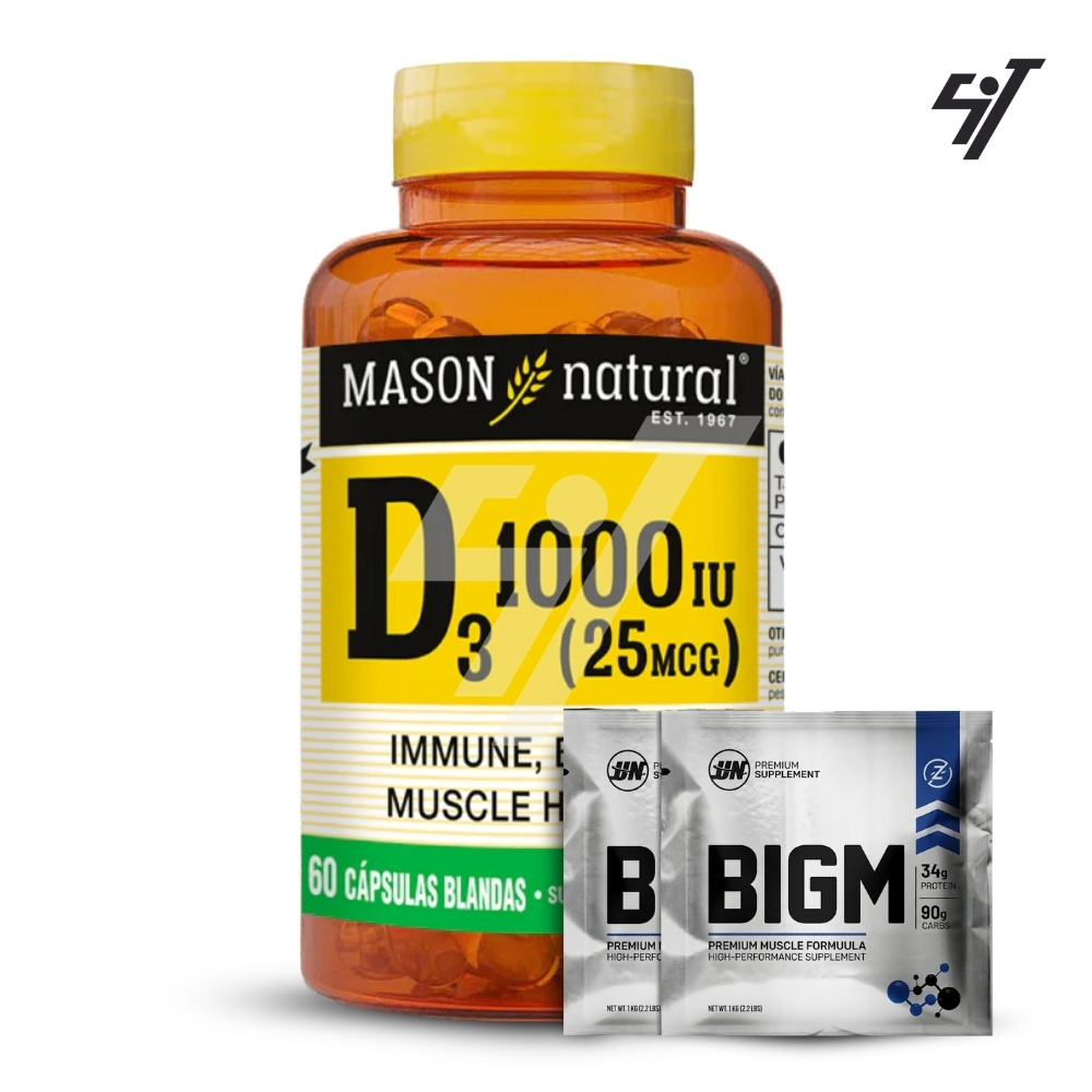 D3 1000 UI 25 MCG MASON 60 SOFTGELS - 1
