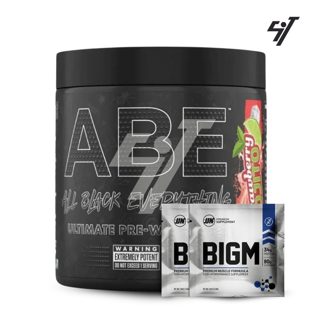 PRE ENTRENO ABE ULTIMATE 30 SV STRAWBERRY MOJITO + SHAKER - 1
