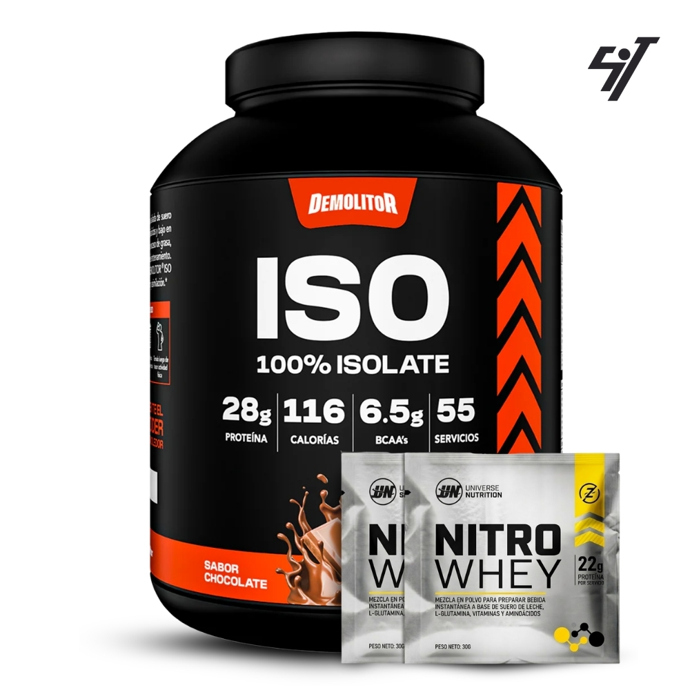 Proteína Iso 100% Whey Demolitor 4lb Chocolate - 1