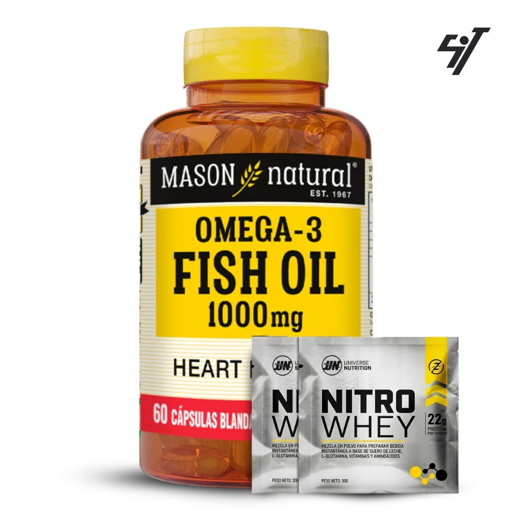 Omega 3 Mason Fish Oil 1000 Mg 60 Softgels - 1