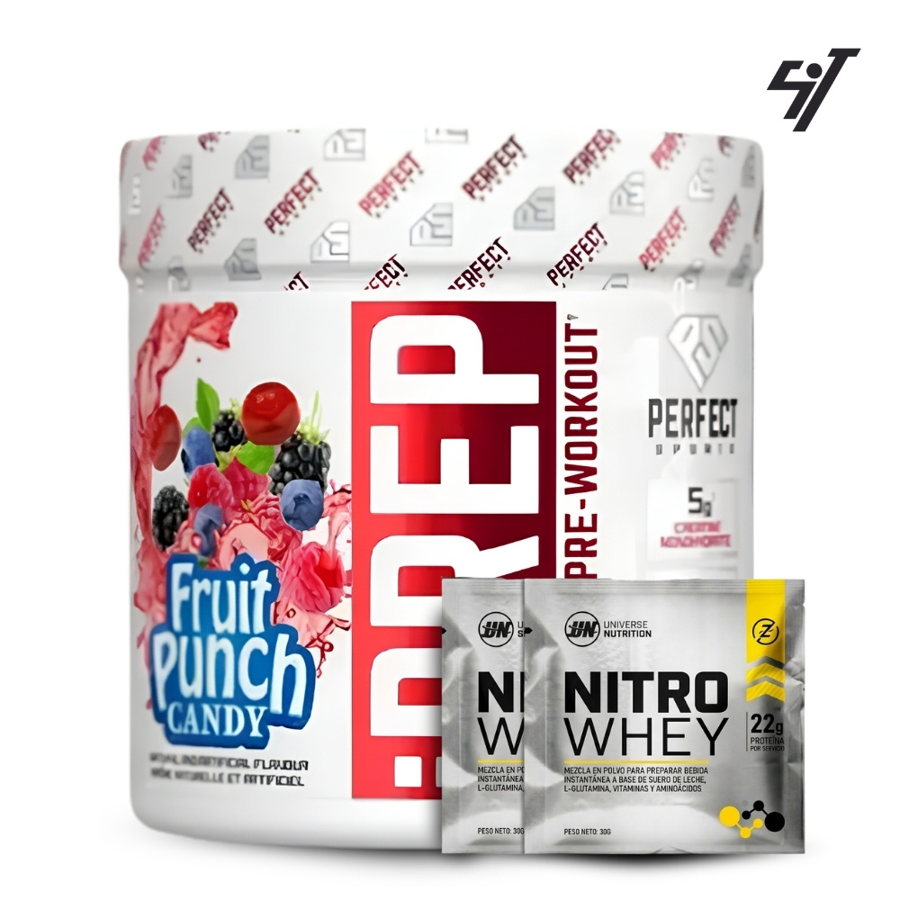 PRE ENTRENO IPREP 300GR FRUIT PUNCH 30 SERV  STRAPS - 1