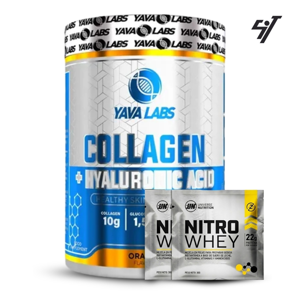 Colágeno Acido Hialuronico 400Gr 20 Serv - Naranja - 1