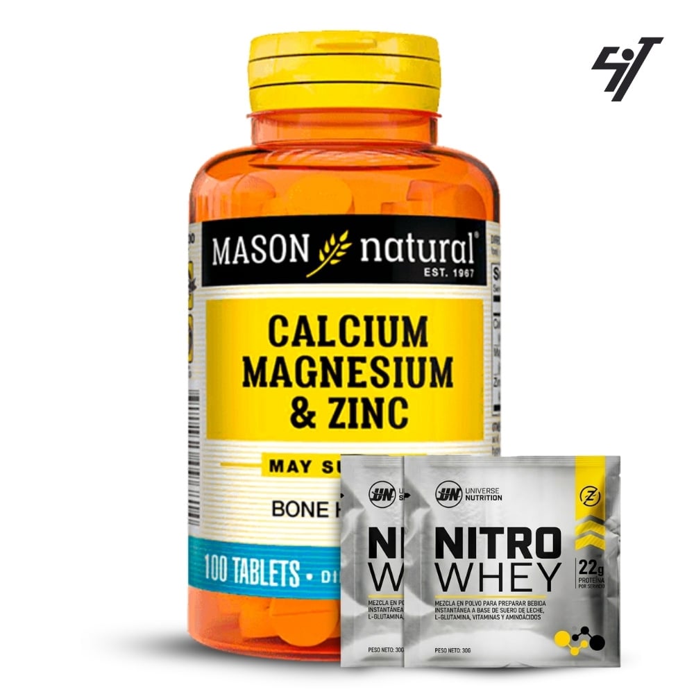 Vitamina Mason Calcium Magnesium & Zinc (100 Tab) - 1