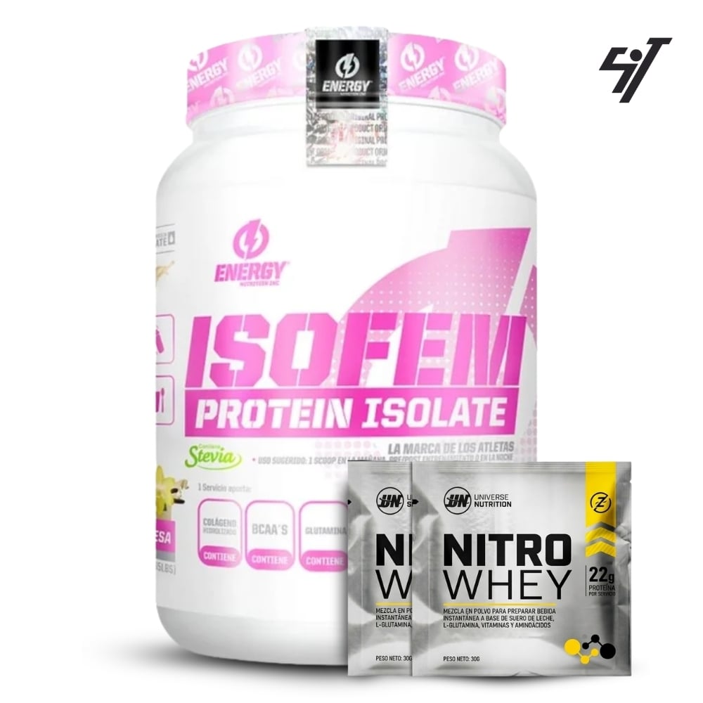 PROTEÍNA ENERGY NUTRITION ISOFEM 1KG VAINILLA - 1