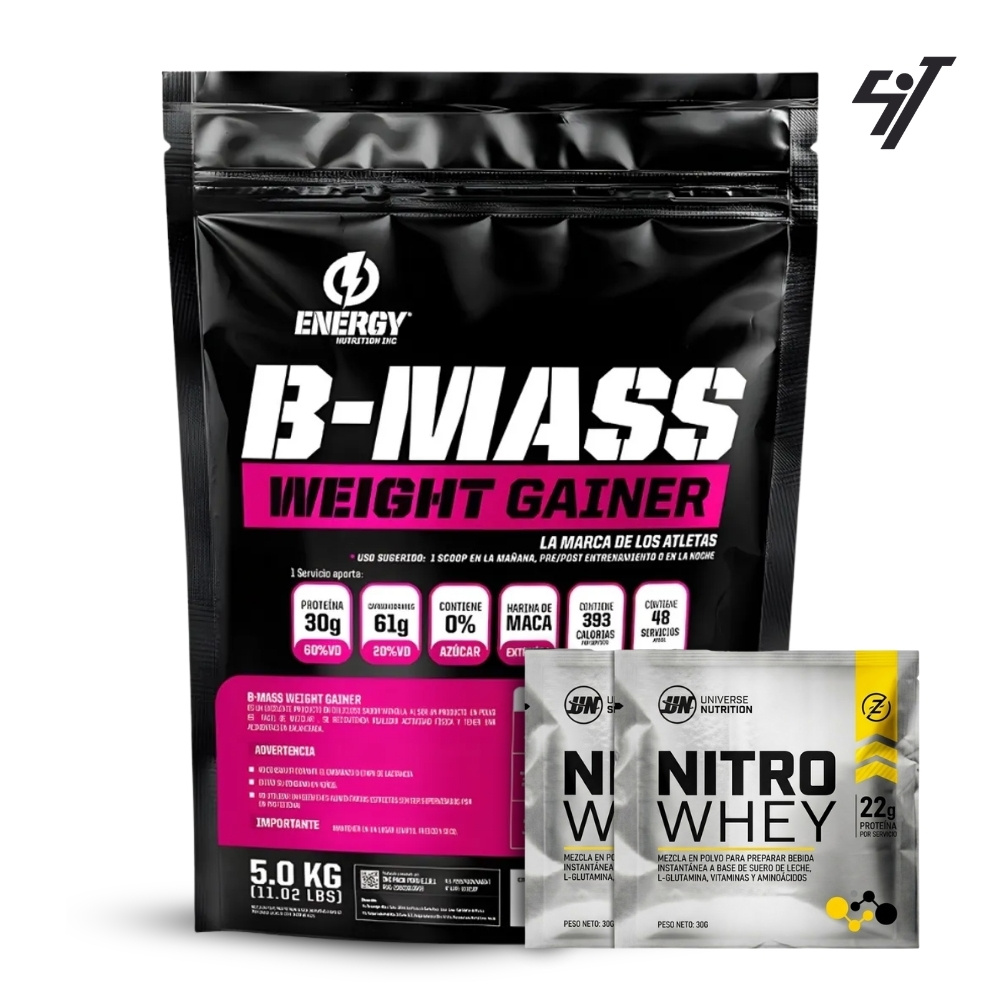 GANADOR DE PESO ENERGY NUTRITION B-MASS 5KG CHOCOLATE - 1