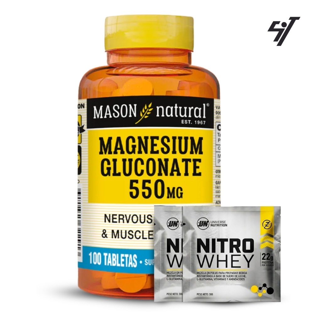Vitamina Mason Magnesium Gluconate 550 Mg (100 Tab) - 1