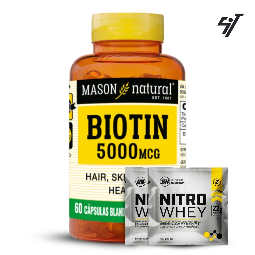 Vitamina Mason Biotin 5000 Mcg (60 Softg) - 1
