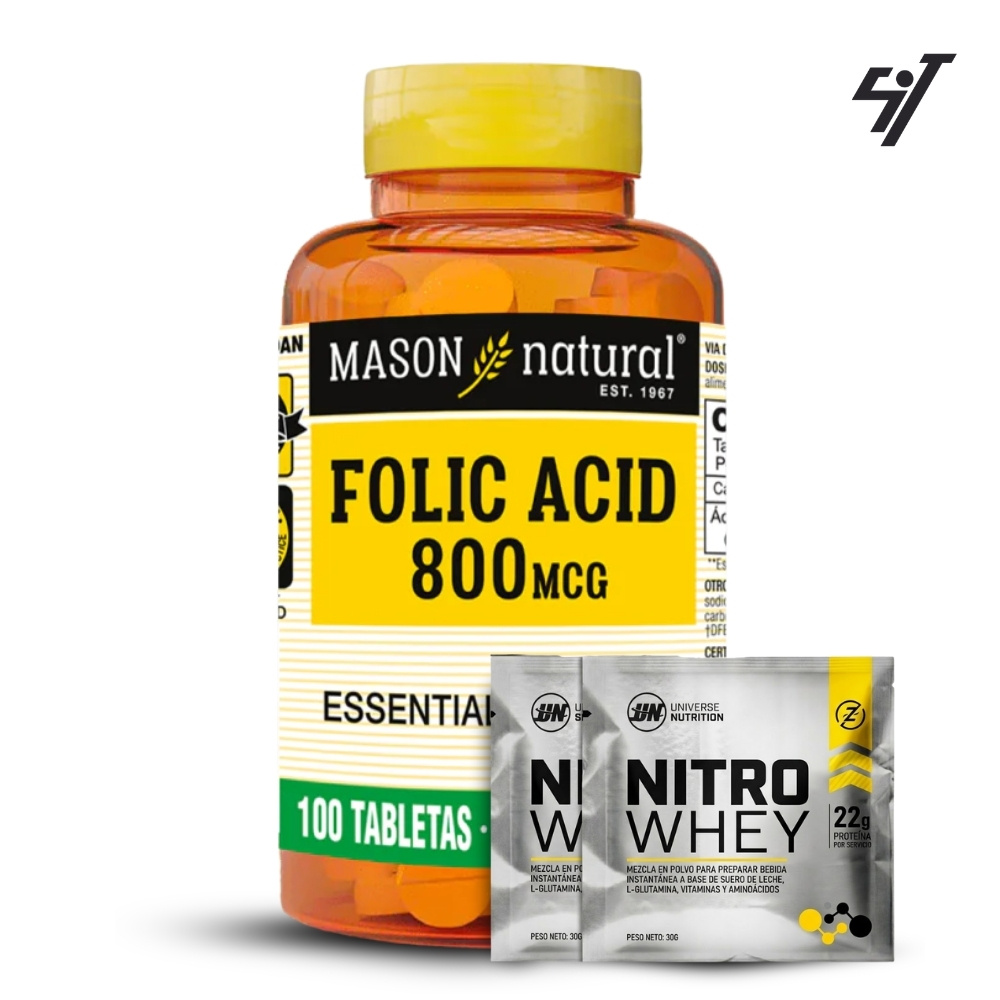 Vitamina Mason Folic Acid 800 Mcg (100 Tab) - 1