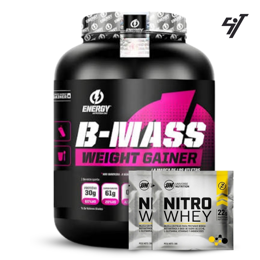 GANADOR DE PESO ENERGY NUTRITION B-MASS 2.4KG VAINILLA - 1