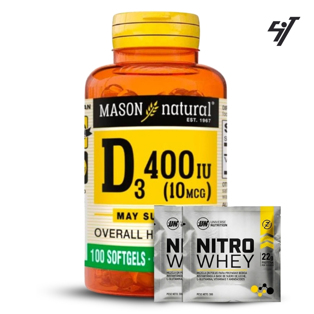 Vitamina Mason D3 400 Iu (10 Mcg)(100 Softg) - 1