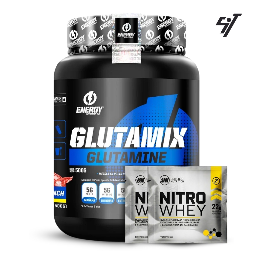 GLUTAMINA ENERGY NUTRITION GLUTAMIX 500GR FRUIT PUNCH - 1