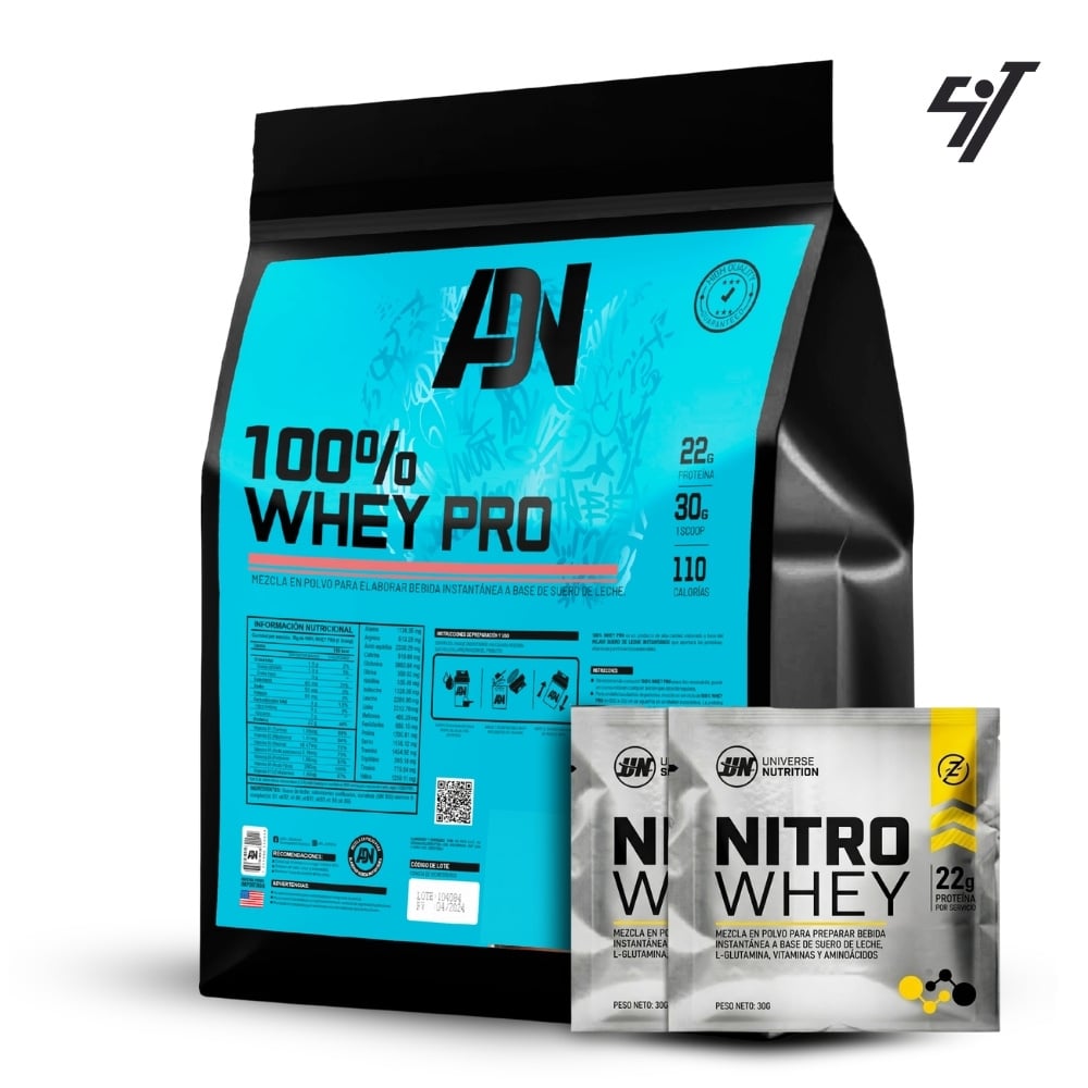Proteína Adn 100 Whey Pro 3 kg Chocolate - 1