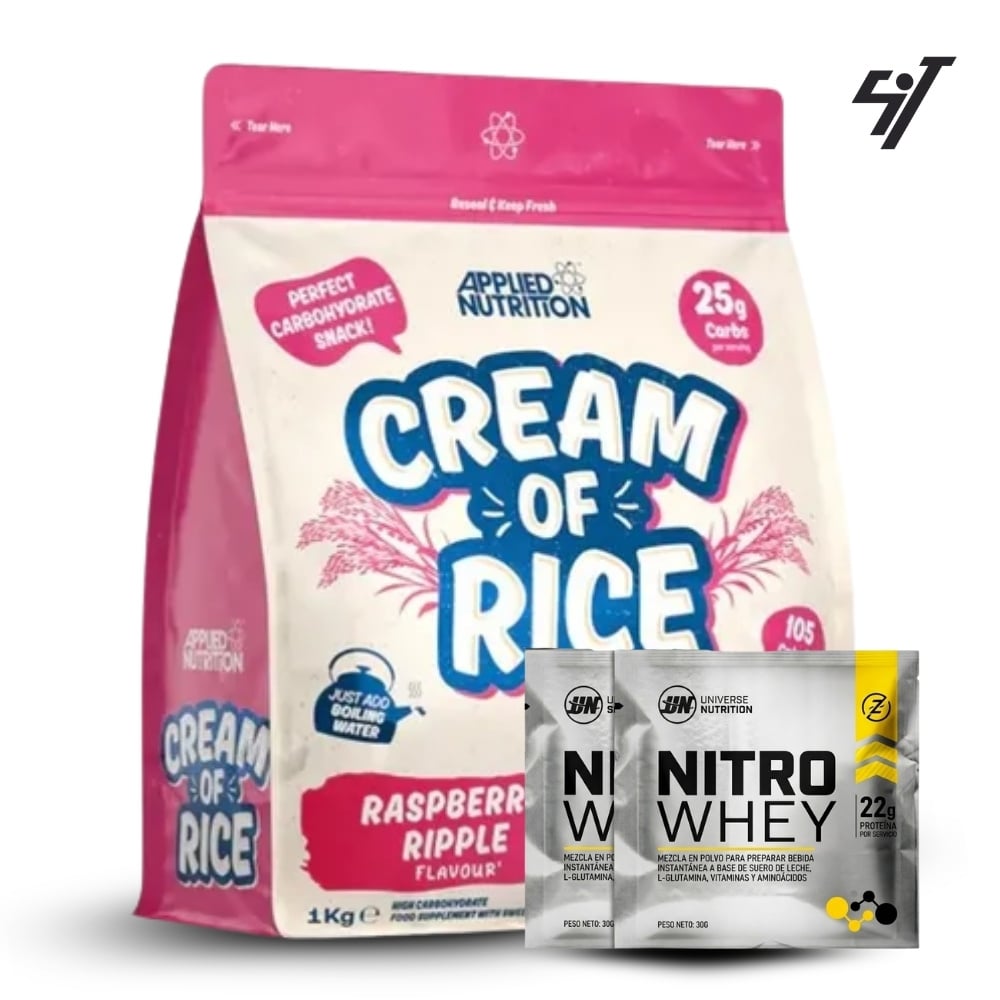 CREMA DE ARROZ APPLIED NUTRITION 1KG FRESA - 1