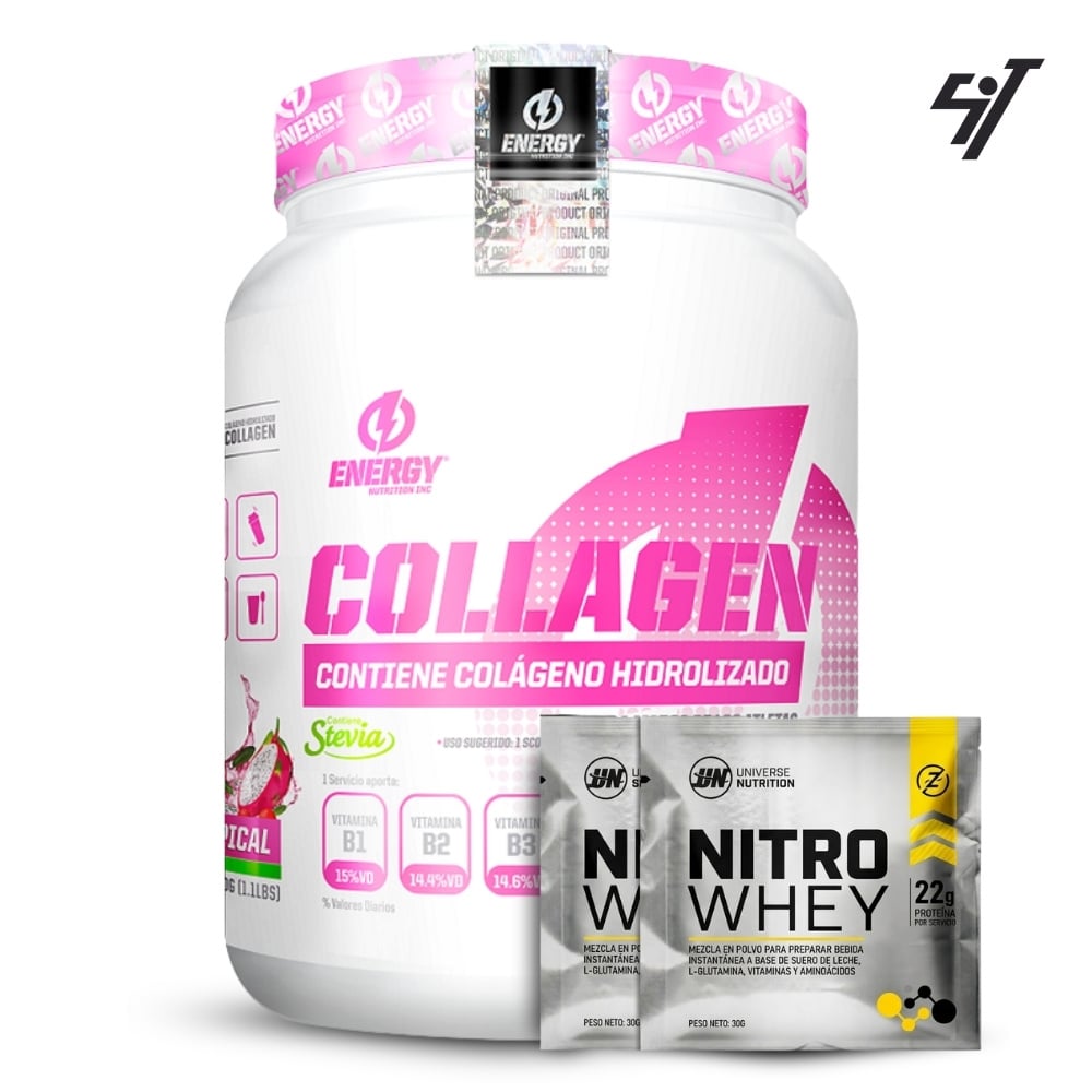 COLÁGENO HIDROLIZADO ENERGY NUTRITION 500GR TROPICAL - 1