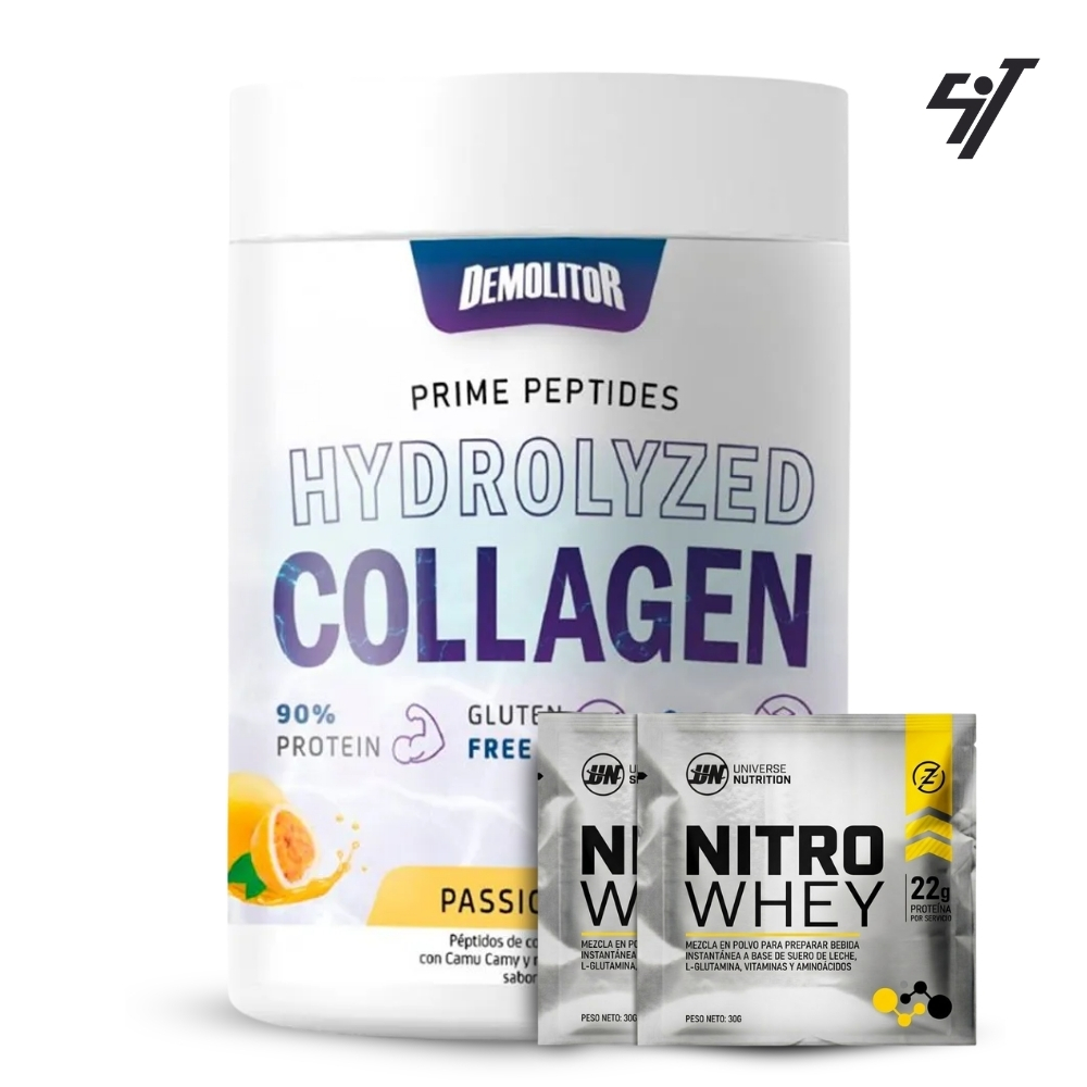 Colágeno Hidrolizado Demolitor Hydrolyzed Collagen Premium 528gr Maracuya - 1