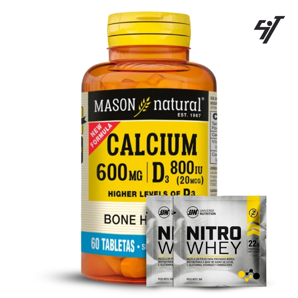 Vitamina Mason Calcium 600Mg D3 800Iu (20 Mcg) (60 Tab) - 1