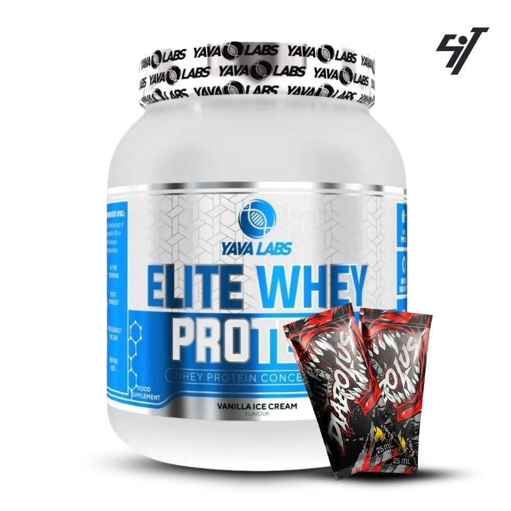 PROTEÍNA YAVA LABS ELITE WHEY PROTEIN 1KG VAINILLA+SHAKER - 1