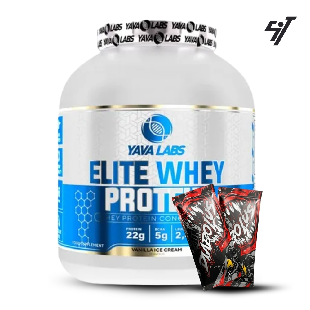 PROTEÍNA YAVA LABS ELITE WHEY PROTEIN 2KG VAINILLA+SHAKER - 1