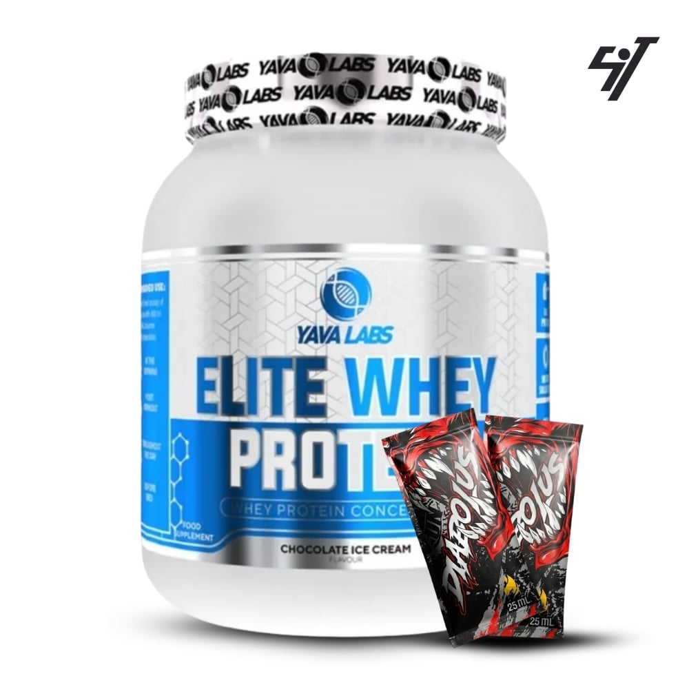 PROTEÍNA YAVA LABS ELITE WHEY PROTEIN 1KG CHOCOLATE+SHAKER - 1