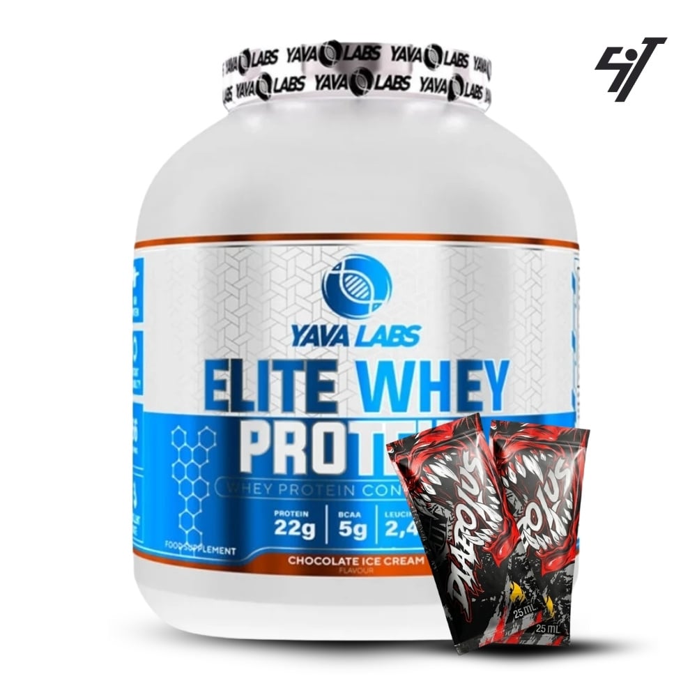 PROTEÍNA YAVA LABS ELITE WHEY PROTEIN 2KG CHOCOLATE+SHAKER - 1