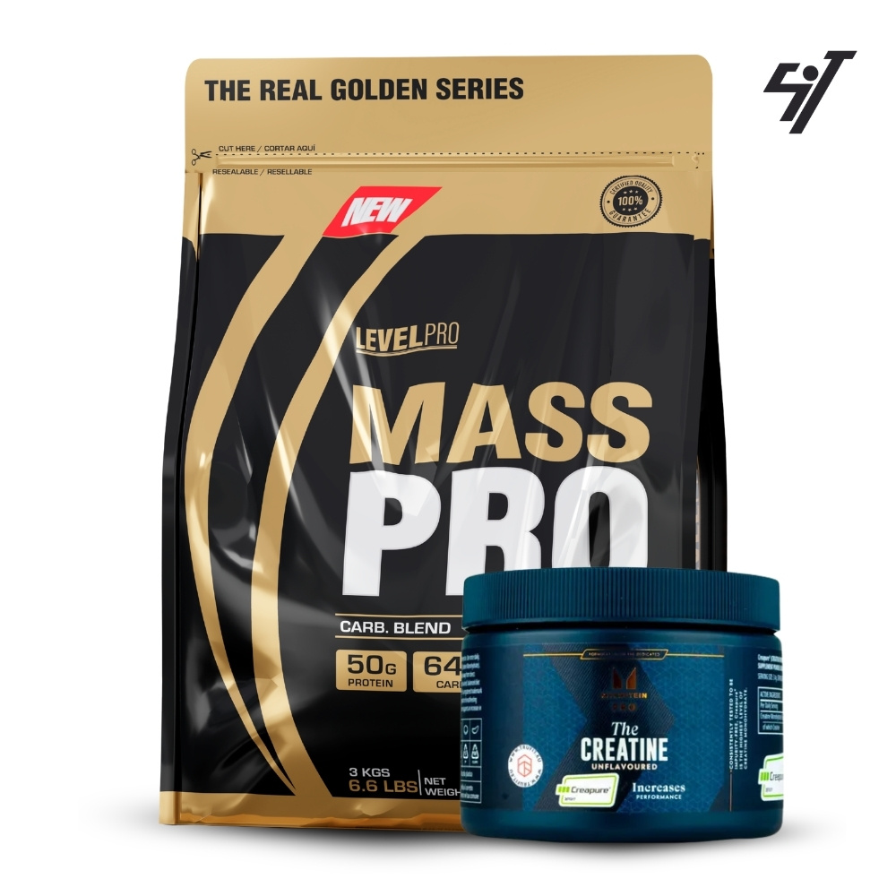 MASS PRO 6.6LBS VANILLA CREME+CREATINA CREAPURE 250GR - 1