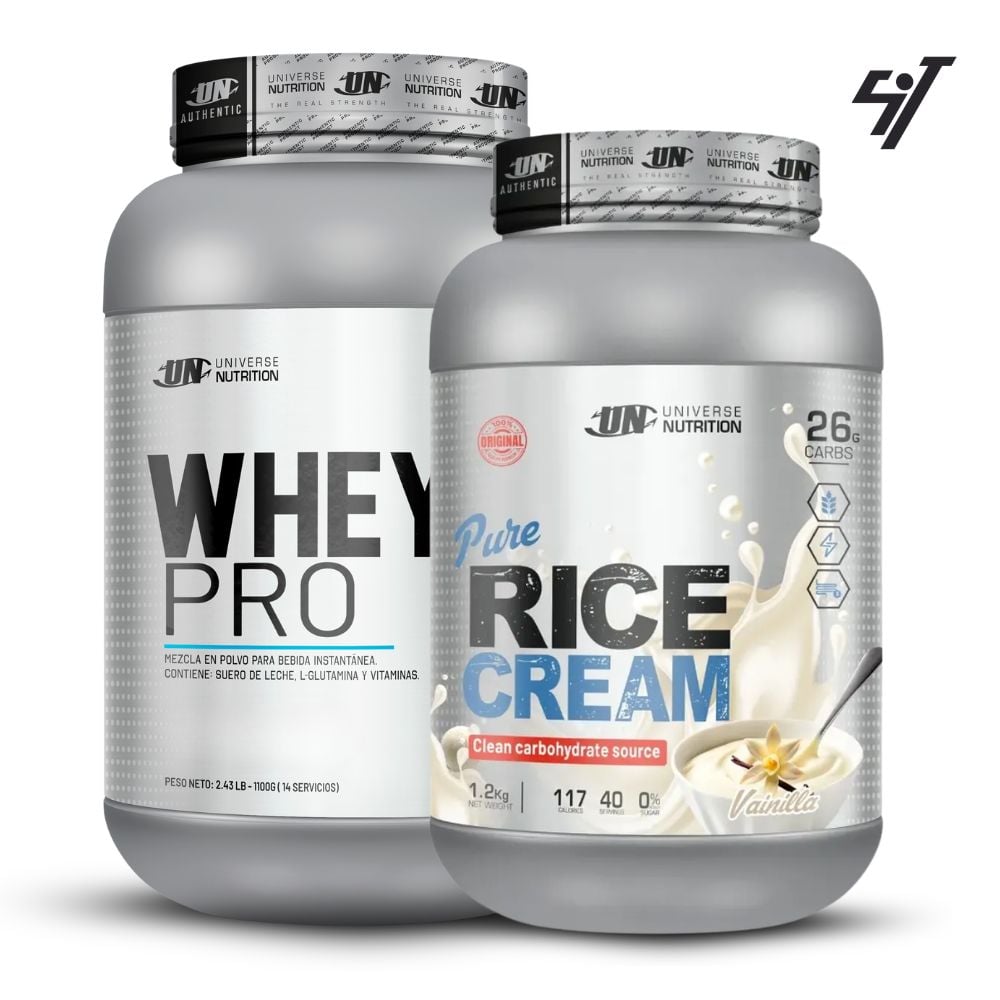 WHEY PRO 1.1 KG VAINILLA+RICE CREAM 1.2KG VAINILLA - 1