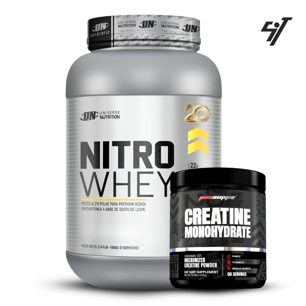 NITRO WHEY 1.1 KG CHOCOLATE+CREATINA PROSUPPS 300GR - 1