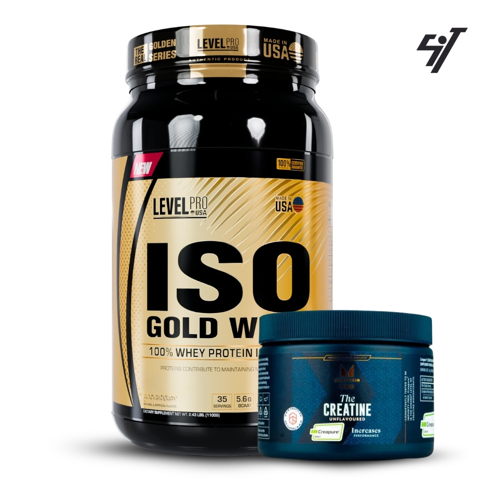 ISO GOLD WHEY 2.43LBS CHOCOLATE+CREATINA CREAPURE 250GR - 1