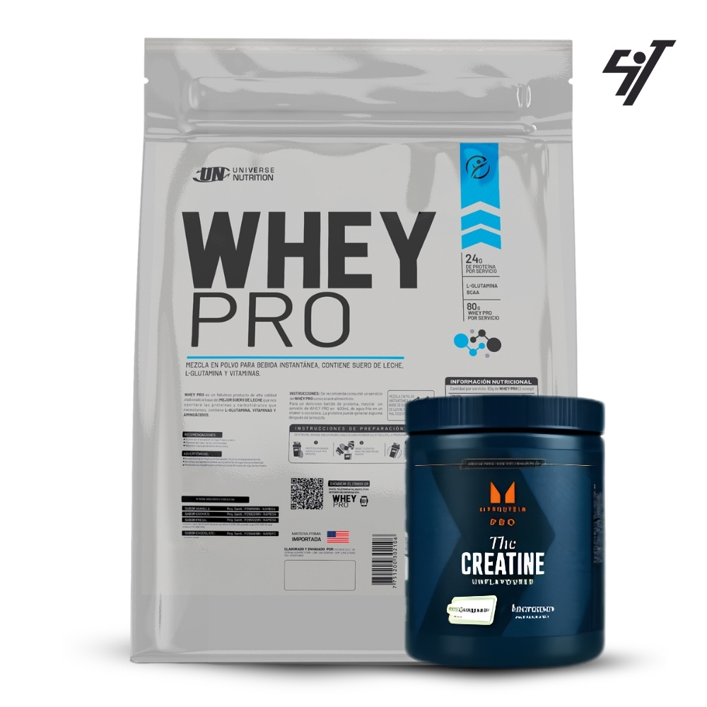 WHEY PRO 3 KG CHOCOLATE+CREATINA CREAPURE MYPROTEIN 500GR - 1