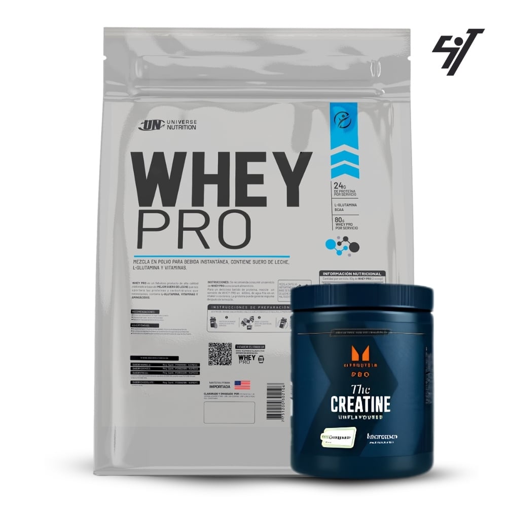 WHEY PRO 3 KG VAINILLA+CREATINA CREAPURE MYPROTEIN 500GR - 1