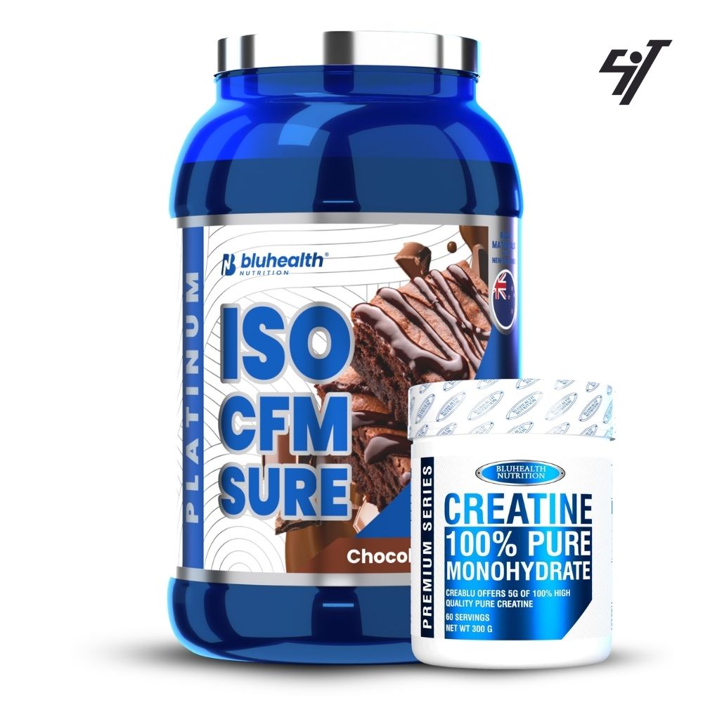 ISO CFM SURE PLATINUM 2LB CHOCOLATE+CREATINA BLUHEALTH 300GR - 1