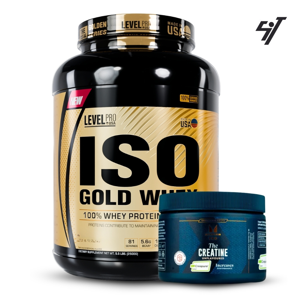 ISO GOLD WHEY 5.5LBS VAINILLA+CREATINA CREAPURE 250GR - 1
