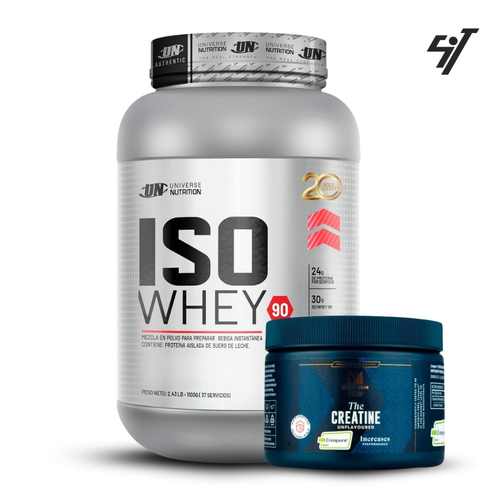 ISO WHEY 90 1.1 KG VAINILLA+CREATINA CREAPURE 250GR - 1