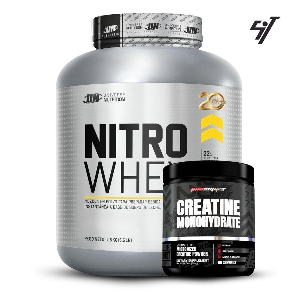 NITRO WHEY 5.5 LB CHOCOLATE+CREATINA PROSUPPS 300GR - 1