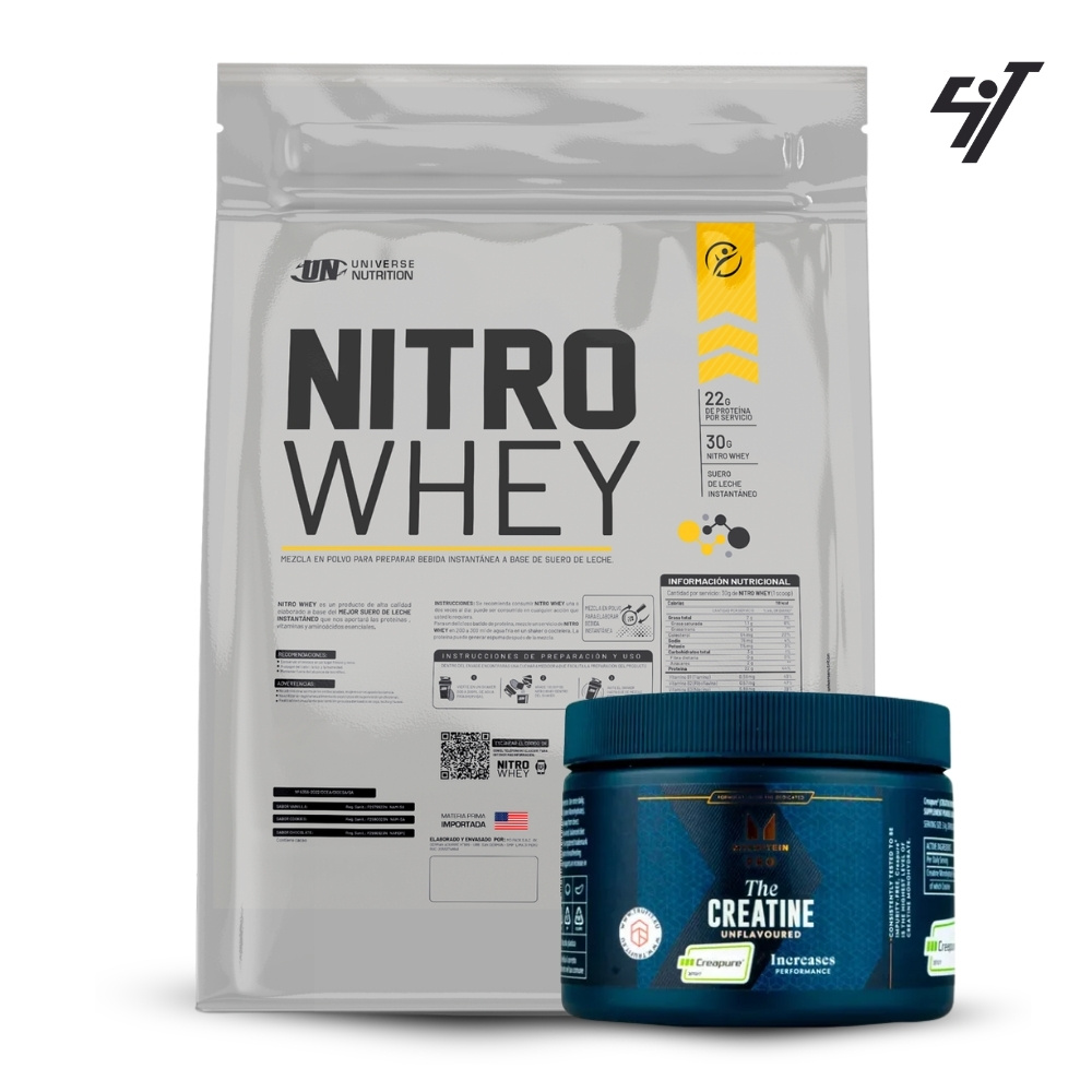 NITRO WHEY 5 KG CHOCOLATE+CREATINA CREAPURE MYPROTEIN 250GR - 1