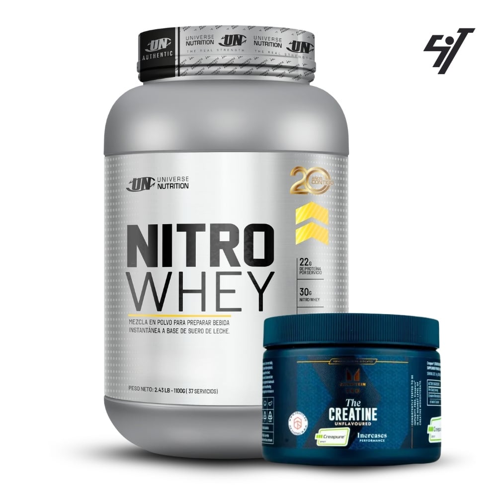 NITRO WHEY 1.1 KG CHOCOLATE+CREATINA CREAPURE 250GR - 1
