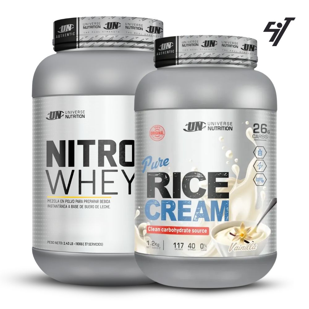 NITRO WHEY 1.1 KG VAINILLA+RICE CREAM 1.2KG VAINILLA - 1