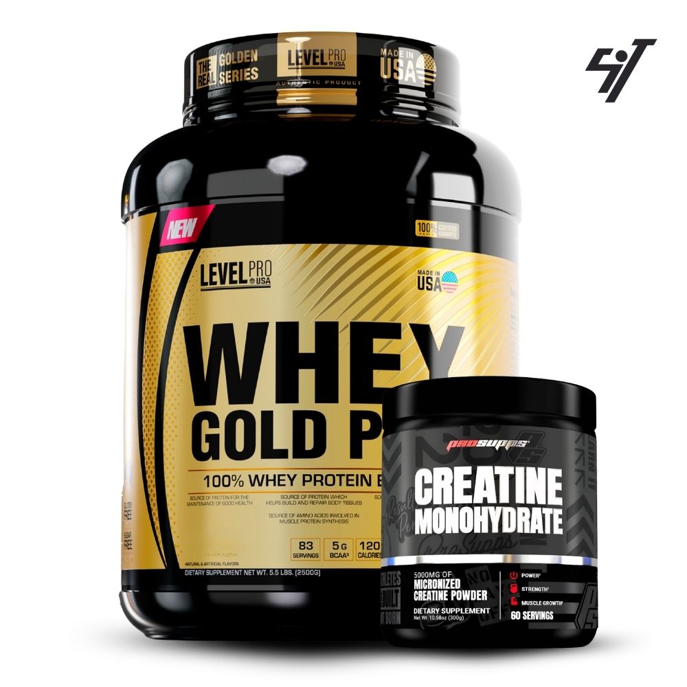 WHEY GOLD PRO 5.5LBS CHOCOLAТЕ USA+CREATINA PROSUPPS 300GR - 1