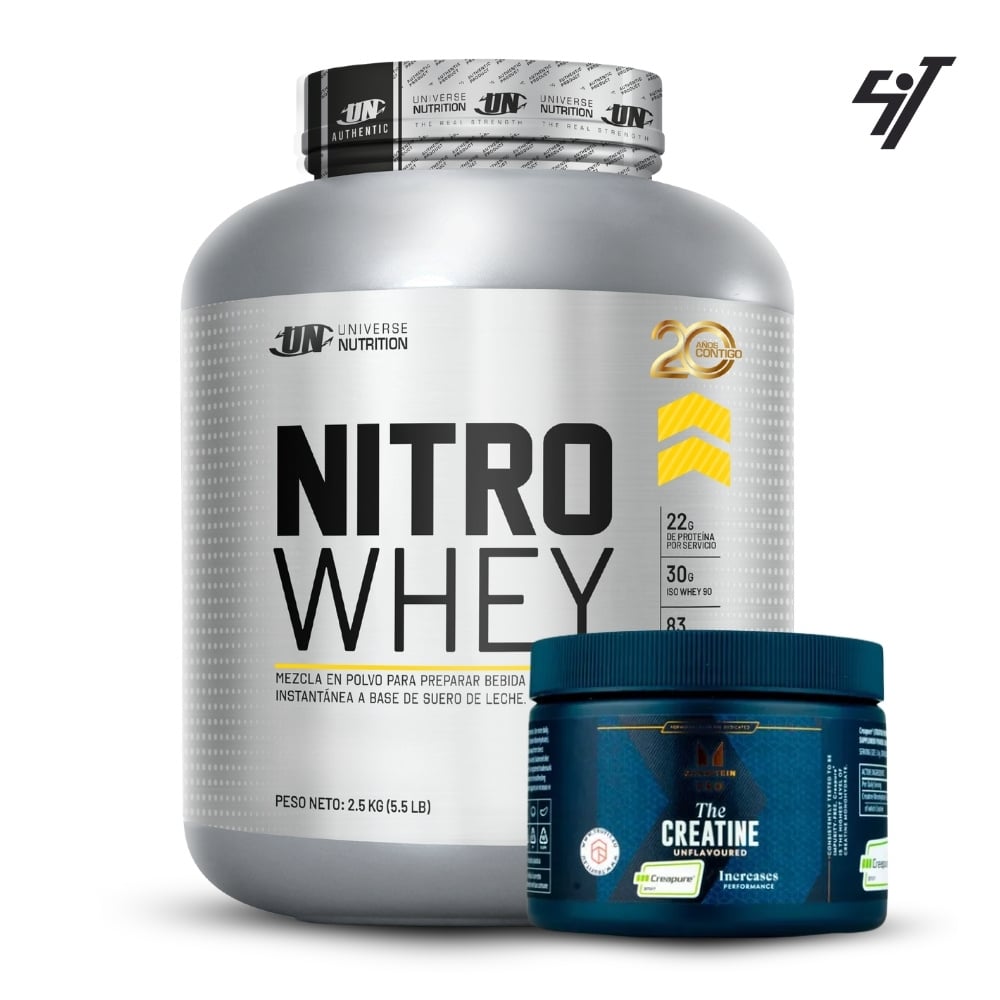NITRO WHEY 5.5 LB COOKIES+CREATINA CREAPURE MYPROTEIN 250GR - 1