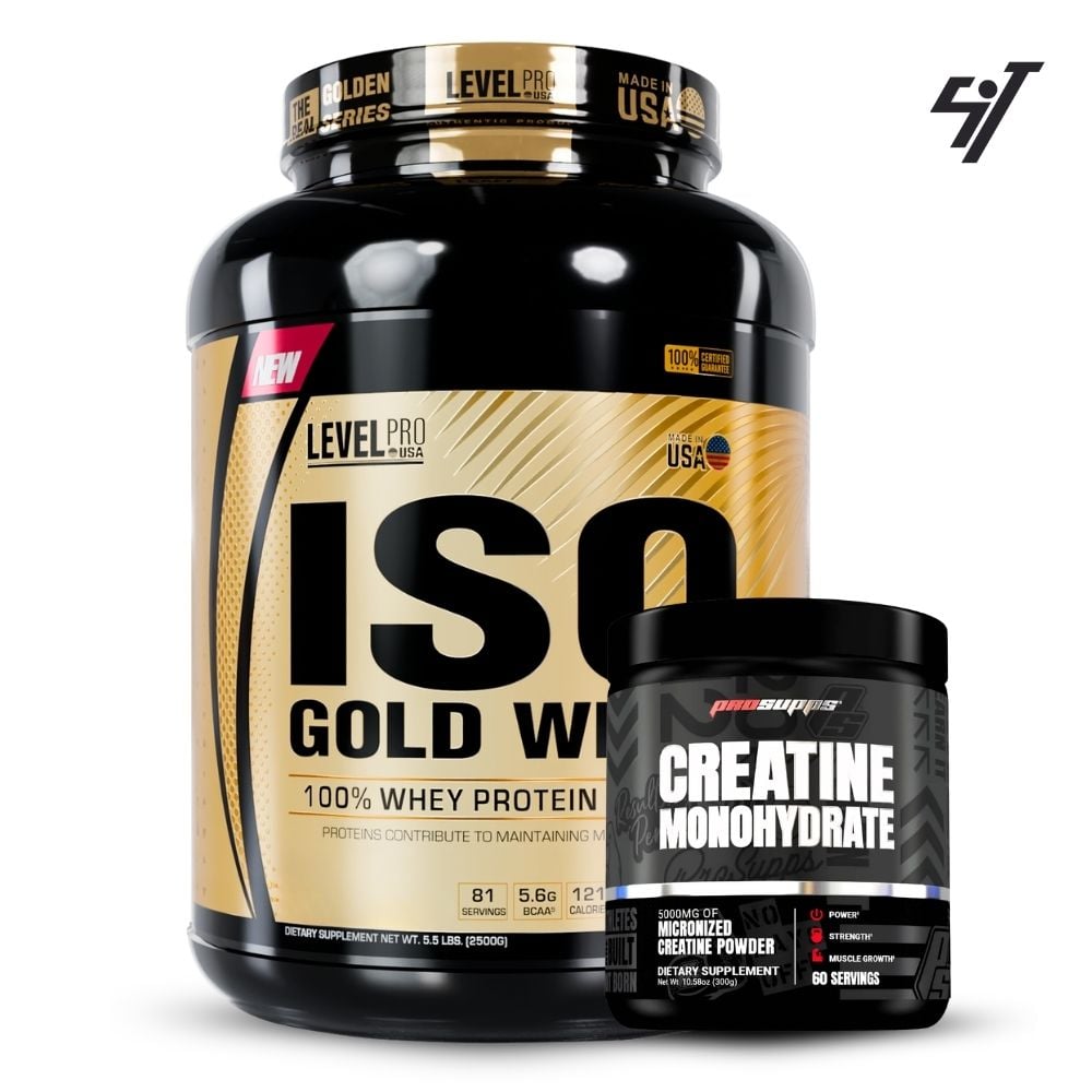 ISO GOLD WHEY 5.5LBS CHOCOLATE+CREATINA PROSUPPS 300GR - 1