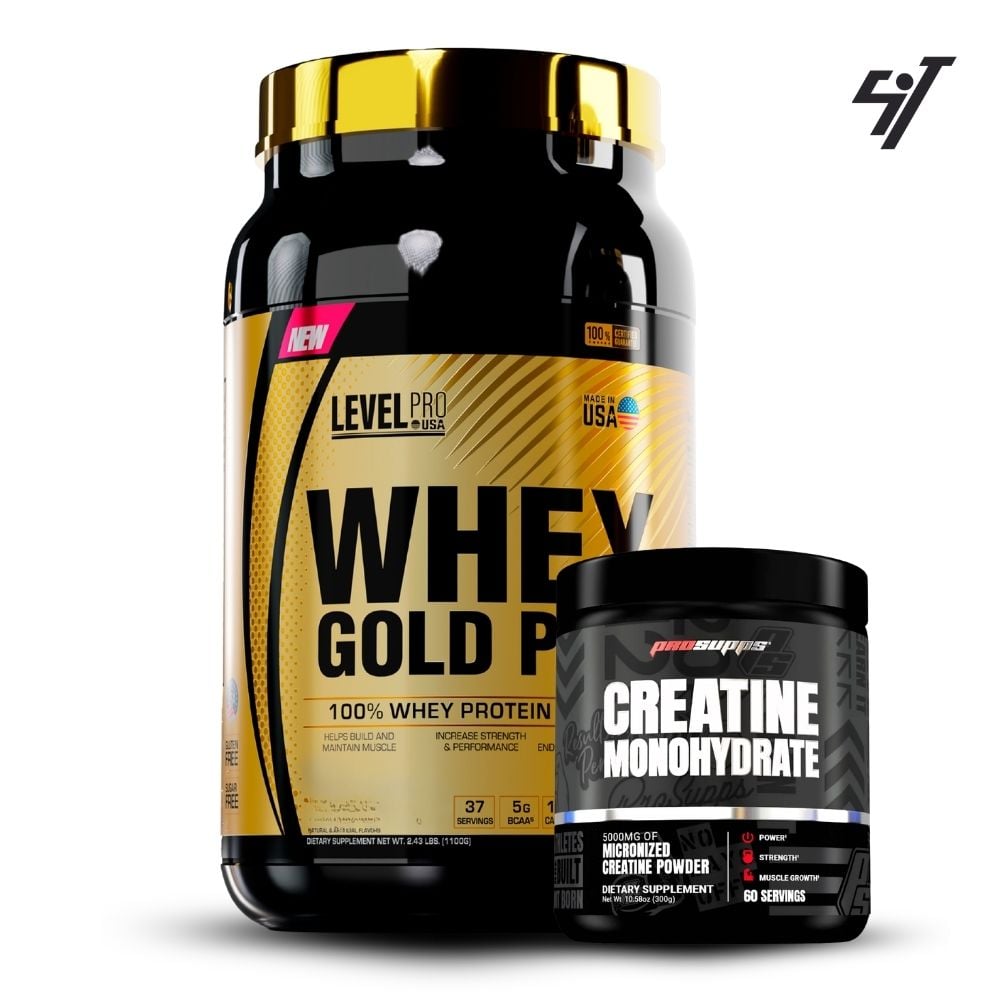 WHEY GOLD PRO 2.43LBS VAINILLA+CREATINA PROSUPPS 300GR - 1