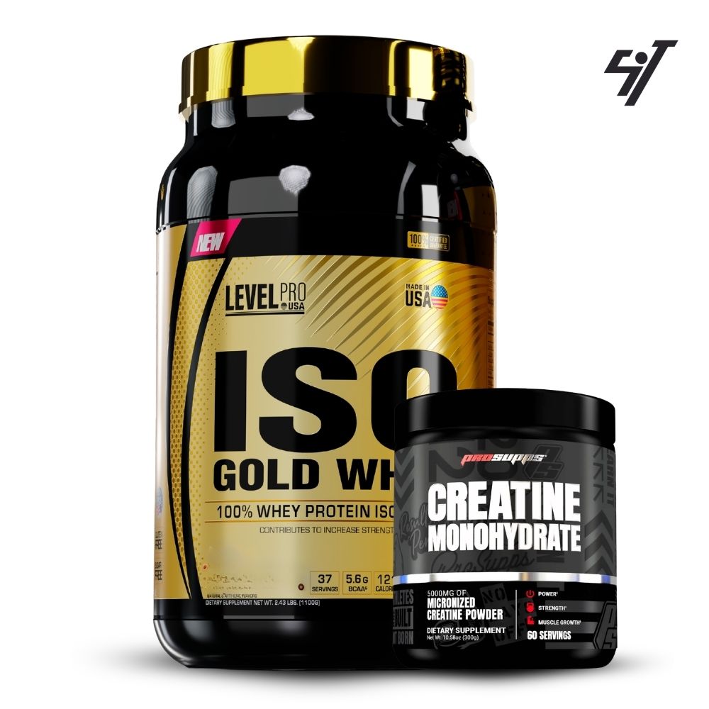 ISO GOLD WHEY 2.43LBS CHOCOLATE+CREATINA PROSUPPS 300GR - 1