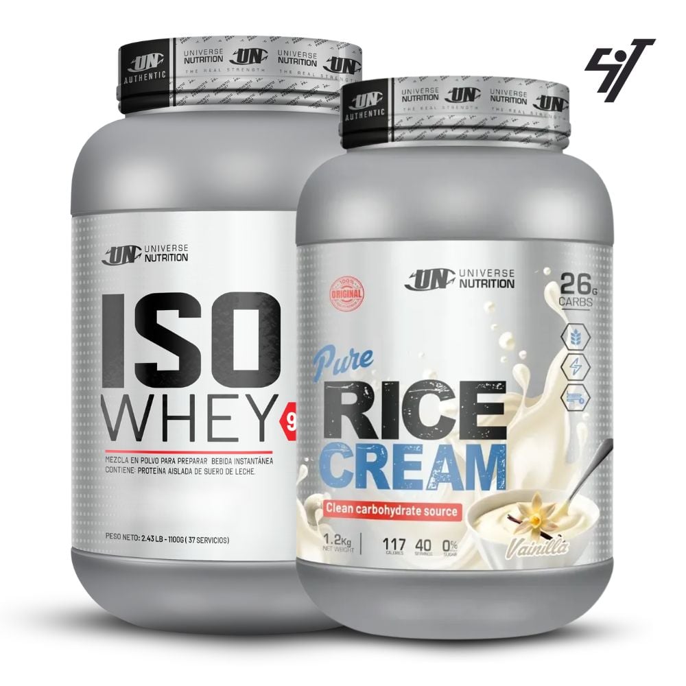 ISO WHEY 90 1.1 KG VAINILLA+RICE CREAM 1.2KG VAINILLA - 1