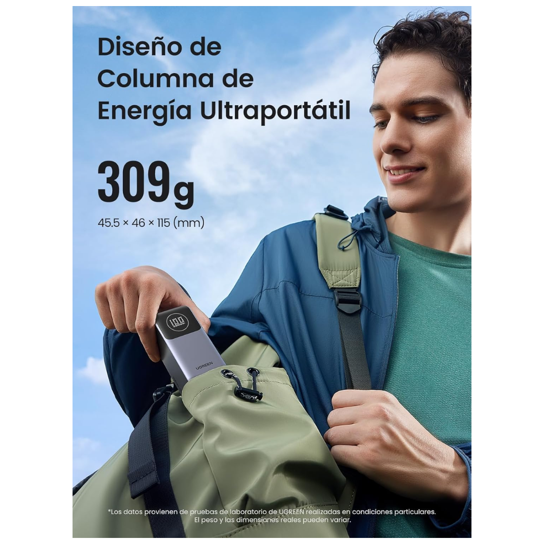 UGREEN POWER BANK 12,000MAH 100W CARGA RAPIDA LAPTOP CELULAR - 3